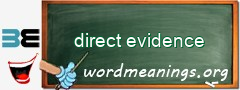WordMeaning blackboard for direct evidence